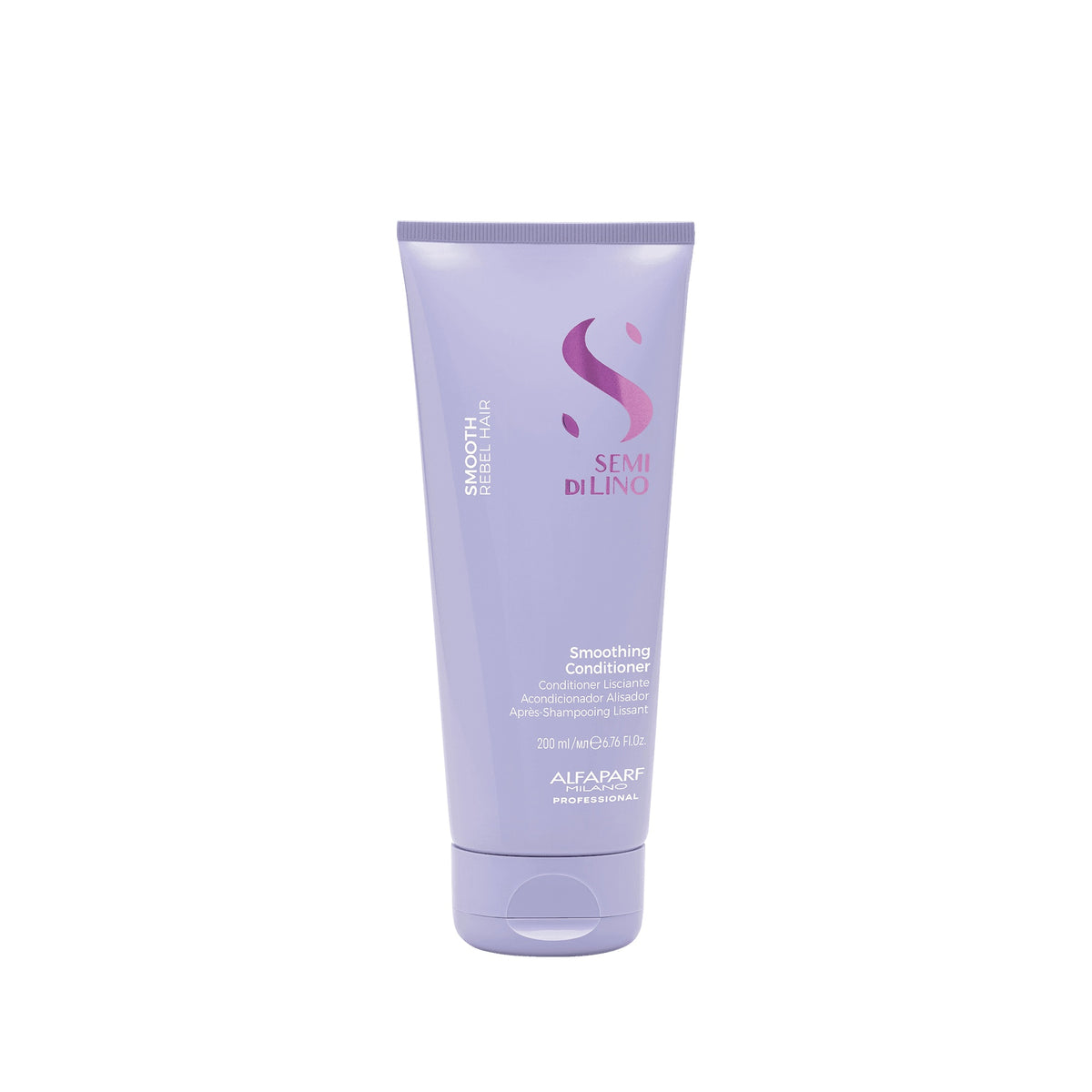 Alfaparf Milano Semi di Lino Smooth Smoothing Conditioner – Conditioner lisciante per capelli ribelli 200 ml, confezione frontale