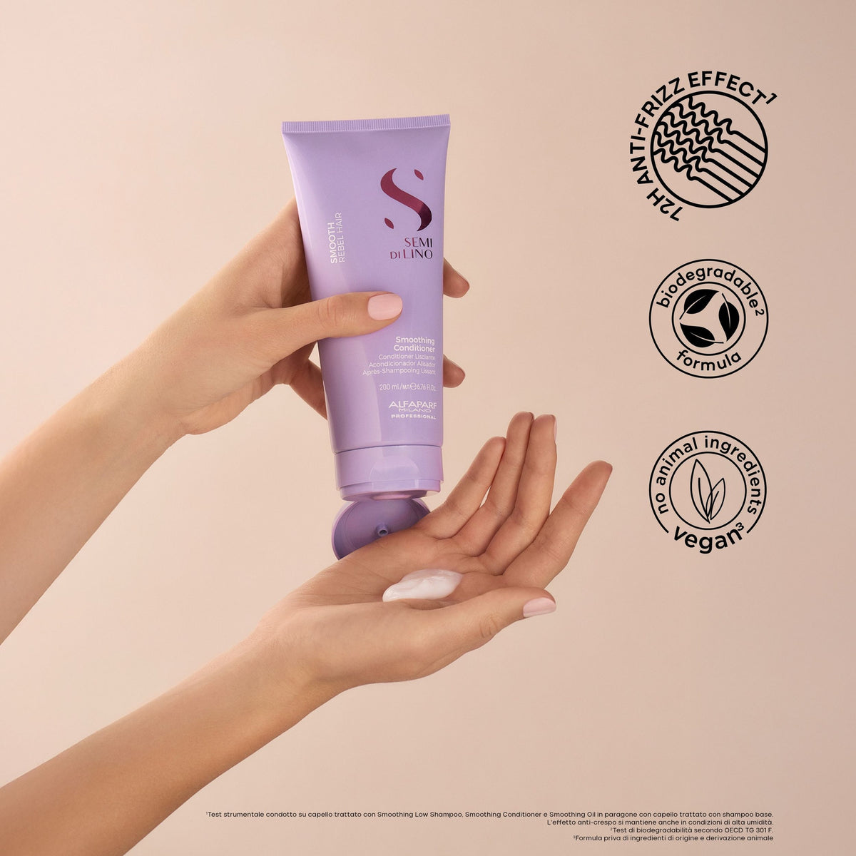 Alfaparf Milano Semi di Lino Smooth Smoothing Conditioner – Conditioner lisciante per capelli ribelli 200 ml, immagine ufficiale 5
