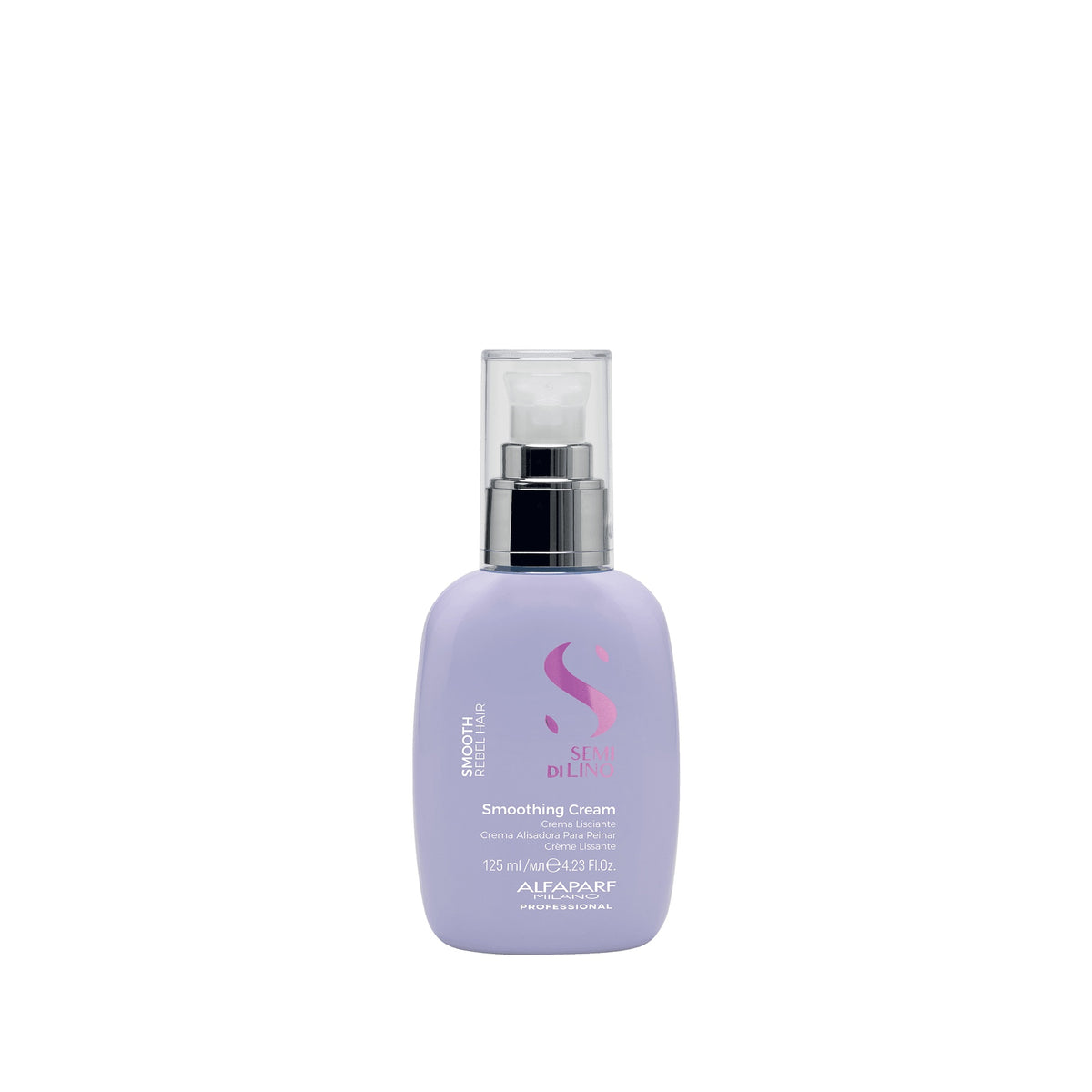 Alfaparf Milano Semi di Lino Smooth Smoothing Cream – Crema lisciante per capelli ribelli grossi 125 ml, confezione frontale