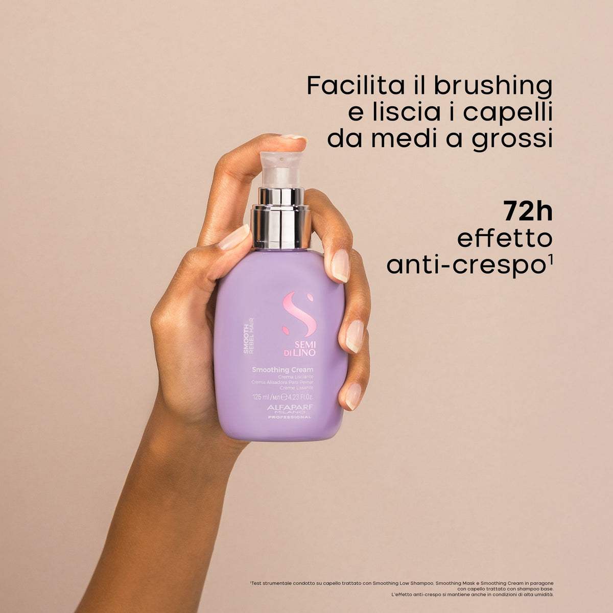 Alfaparf Milano Semi di Lino Smooth Smoothing Cream – Crema lisciante per capelli ribelli grossi 125 ml, immagine ufficiale 4