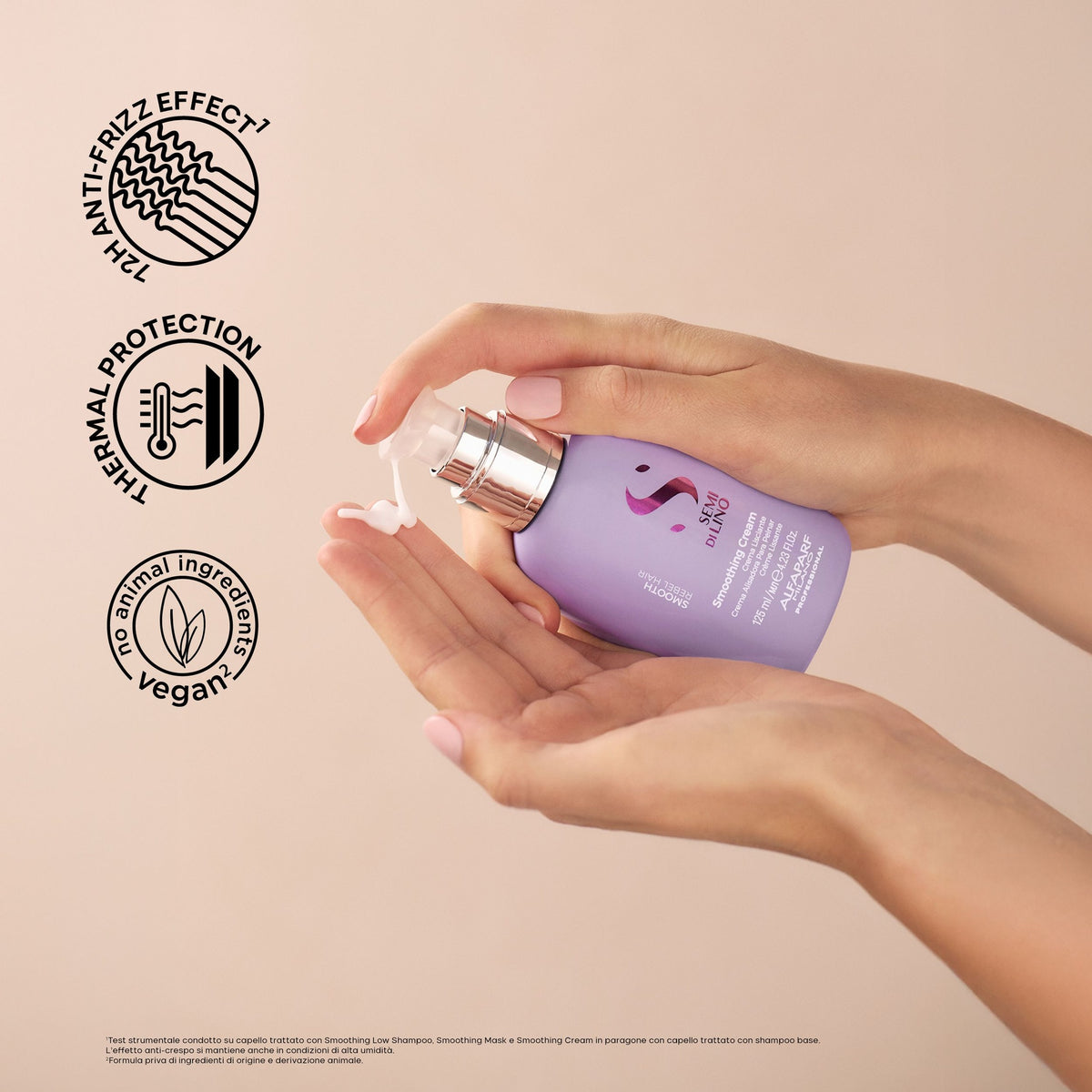 Alfaparf Milano Semi di Lino Smooth Smoothing Cream – Crema lisciante per capelli ribelli grossi 125 ml, immagine ufficiale 5