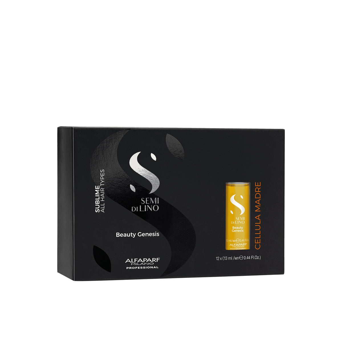 Alfaparf Milano Semi di Lino Sublime Cellula Madre Beauty Genesis – Trattamento Illuminante con Cellule Staminali Vegetali di Argan 12 × 13 ml, immagine ufficiale 2