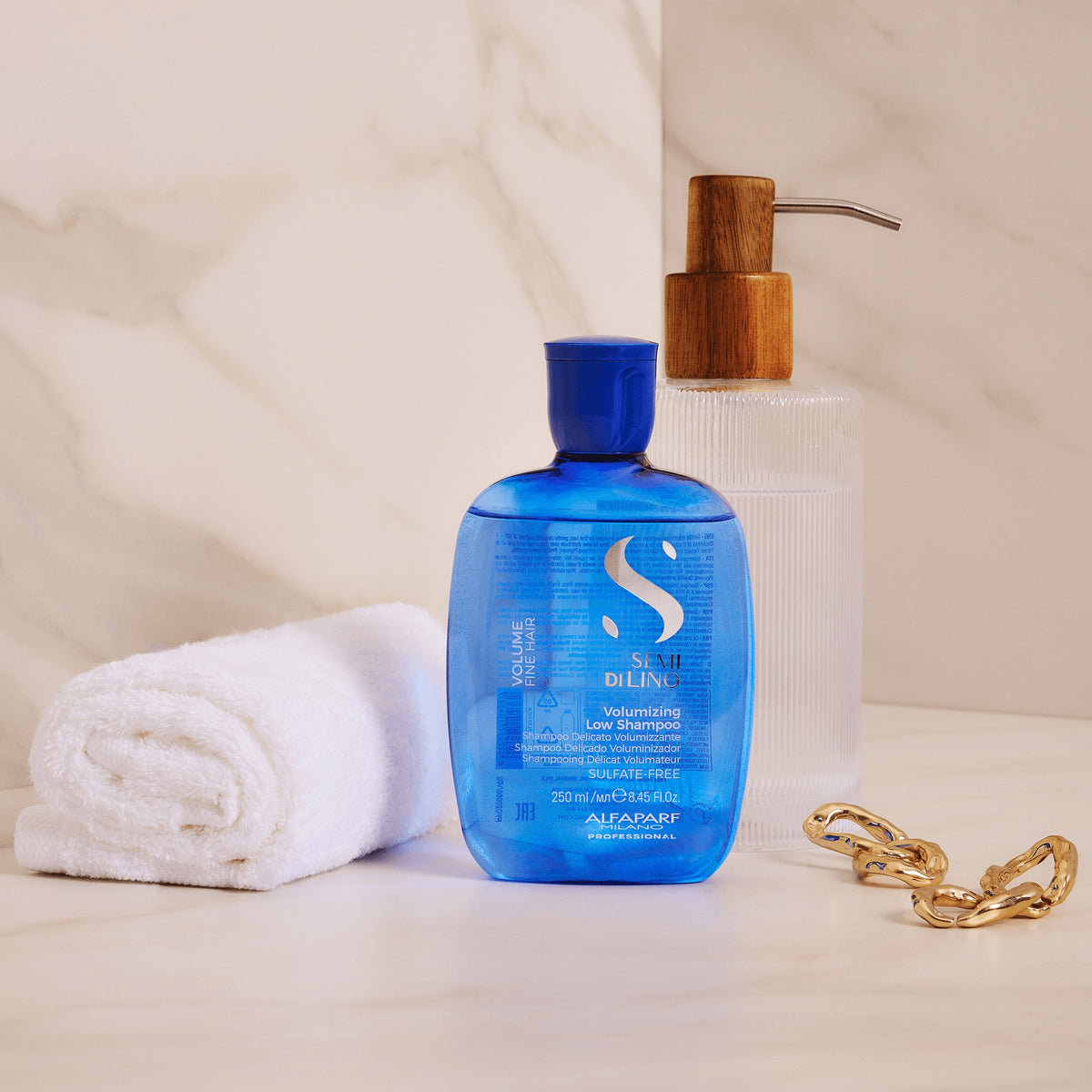 Alfaparf Milano Semi di Lino Volume Volumizing Low Shampoo – Shampoo delicato volumizzante e corporizzante per capelli fini 250 ml, immagine ufficiale 2
