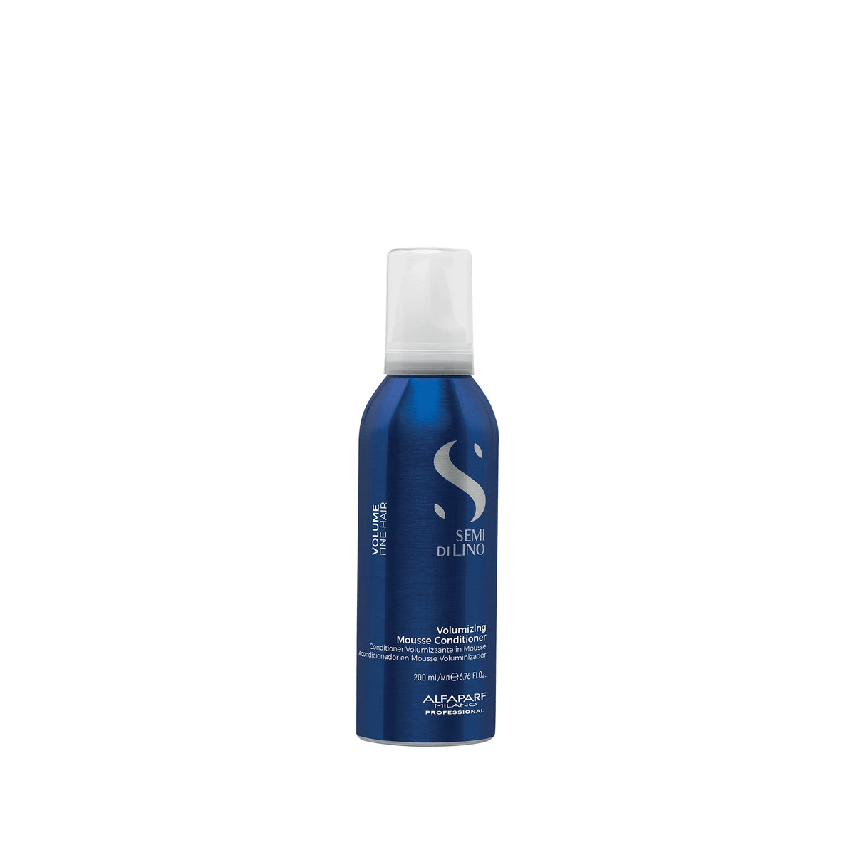 Alfaparf Milano Semi di Lino Volume Volumizing Mousse Conditioner – Conditioner volumizzante e corporizzante per capelli fini 200 ml, confezione frontale
