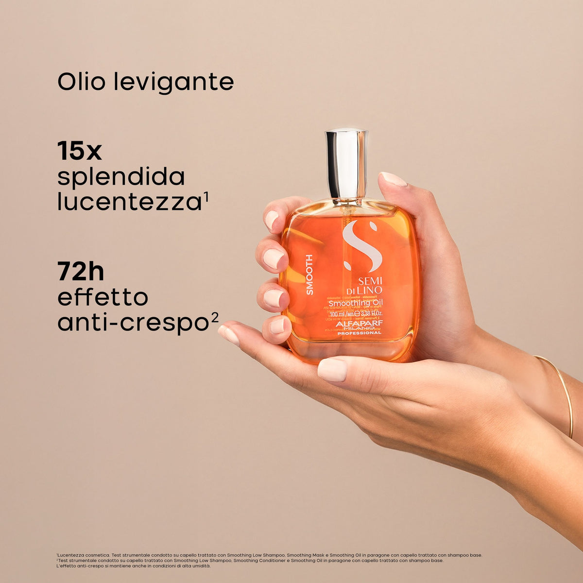 Alfaparf Milano Semi di Lino Smooth Smoothing Oil – Olio Lisciante Illuminante Anticrespo e Termoprotettivo 100 ml, immagine ufficiale 6