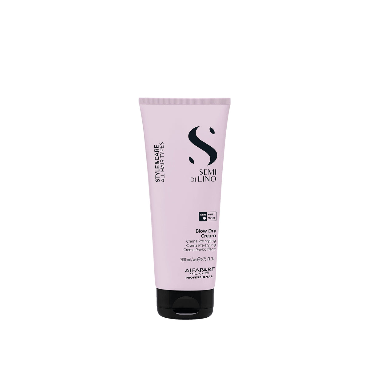 Alfaparf Milano Semi di Lino Style & Care Blow Dry Cream – Crema Brushing Anticrespo e Termoprotettiva 200 ml, confezione frontale
