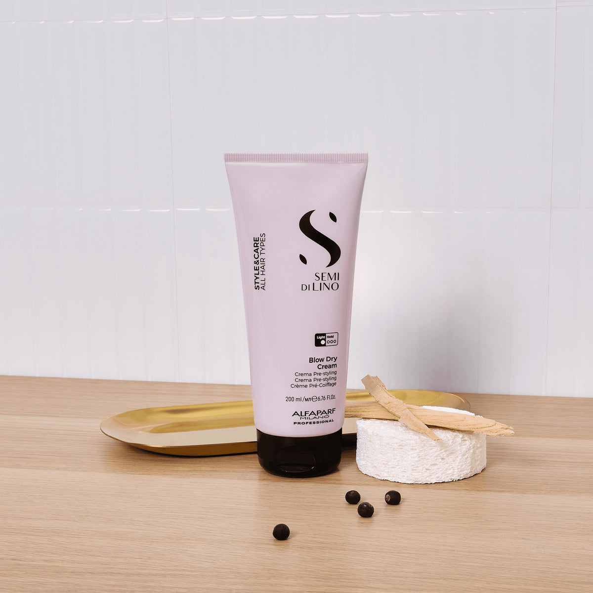 Alfaparf Milano Semi di Lino Style & Care Blow Dry Cream – Crema Brushing Anticrespo e Termoprotettiva 200 ml, immagine ufficiale 2