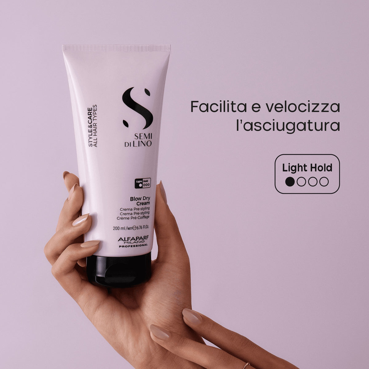 Alfaparf Milano Semi di Lino Style & Care Blow Dry Cream – Crema Brushing Anticrespo e Termoprotettiva 200 ml, immagine ufficiale 4