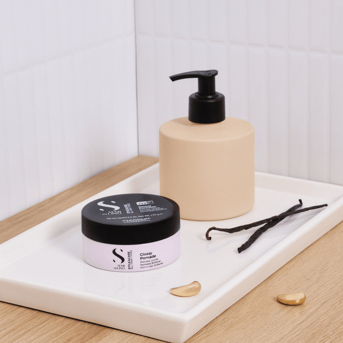 Alfaparf Milano Semi di Lino Style & Care Glossy Pomade – Cera Modellante Extra Lucida a Tenuta Forte 90 ml, immagine ufficiale 2