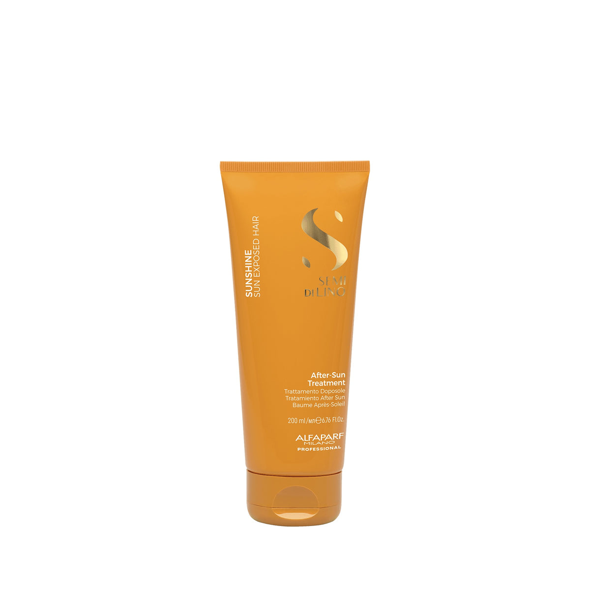 Alfaparf Milano Semi di Lino Sunshine After-Sun Treatment – Trattamento Doposole Nutriente e Districante 200 ml, confezione frontale