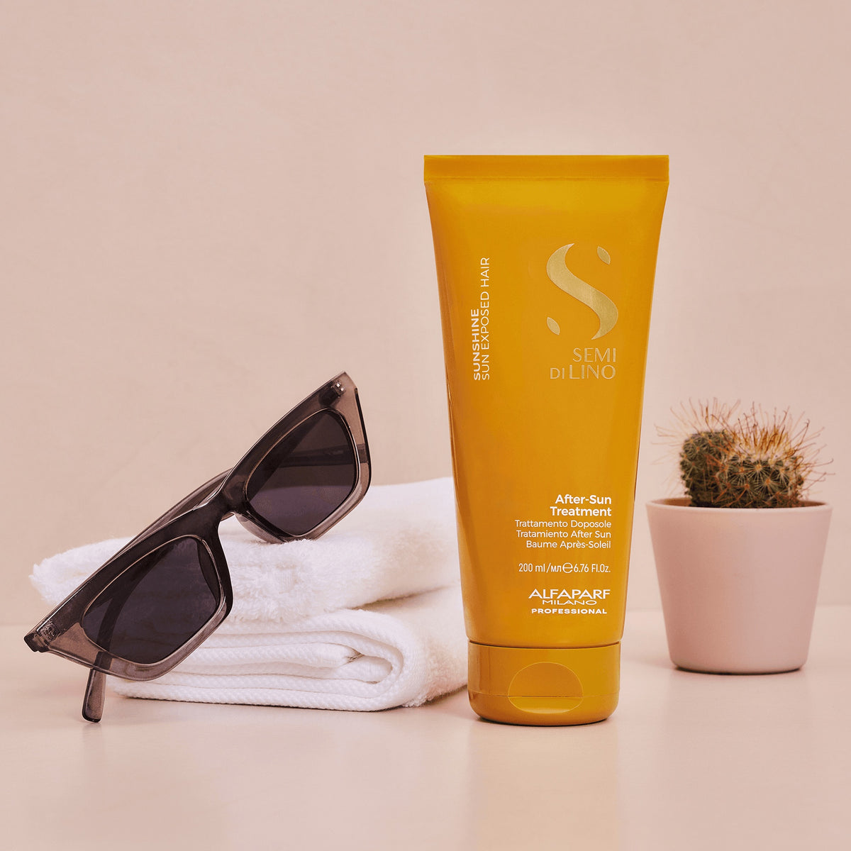 Alfaparf Milano Semi di Lino Sunshine After-Sun Treatment – Trattamento Doposole Nutriente e Districante 200 ml, immagine ufficiale 2