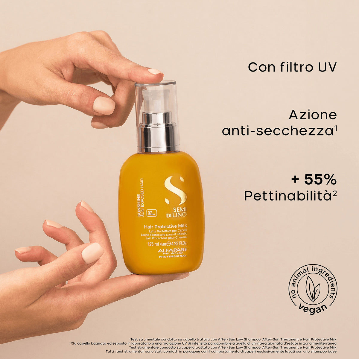 Alfaparf Milano Semi di Lino Sunshine Hair Protective Milk – Latte Protettivo Solare Capelli Idratante Anticrespo 125 ml, immagine ufficiale 3