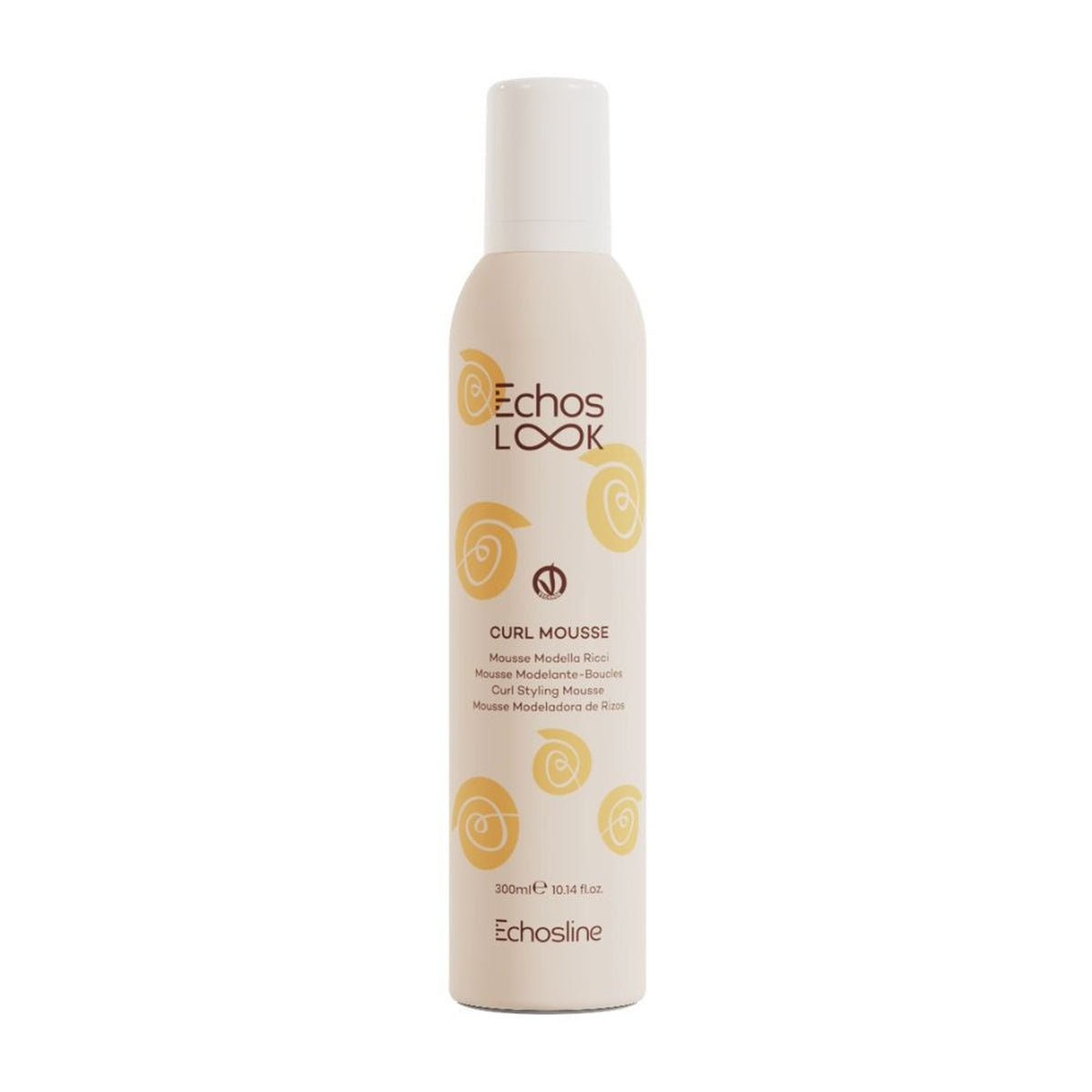 Echosline Echos Look Curl Mousse – Mousse Modella Ricci Elastici e Luminosi 300 ml – confezione del prodotto su fondo bianco