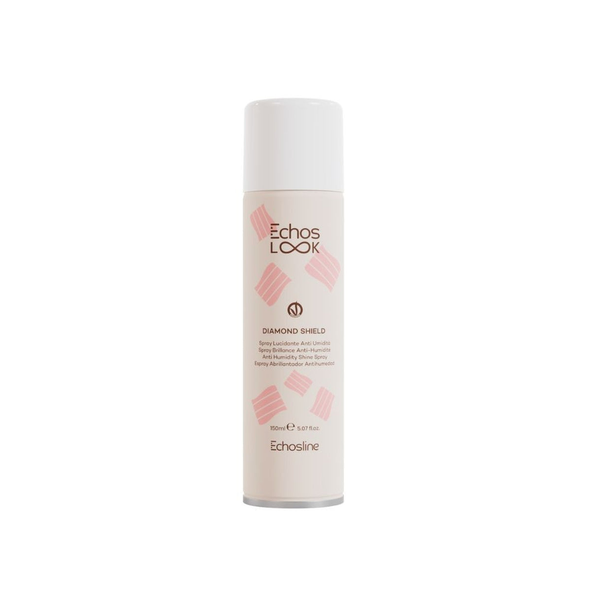 Echosline Echos Look Diamond Shield – Spray Lucidante Anti Umidità Anticrespo 150 ml – confezione del prodotto su fondo bianco