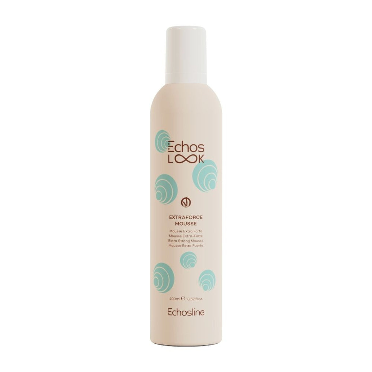 Echosline Echos Look Extraforce Mousse – Mousse Modellante a Tenuta Extra Forte 400 ml – confezione del prodotto su fondo bianco