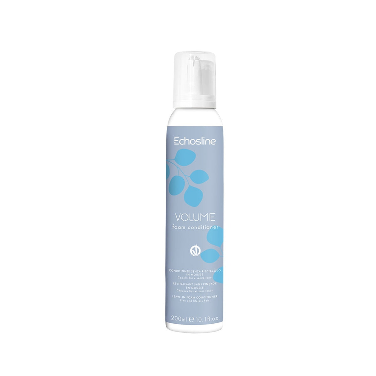 Echosline Volume Foam Conditioner – Balsamo in Mousse Senza Risciacquo 200 ml – confezione del prodotto su fondo bianco