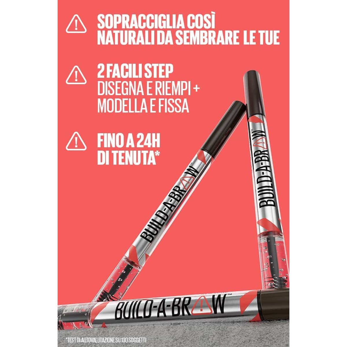 Maybelline Build-A-Brow 2 in 1 – Penna Sopracciglia Effetto Pelo a Pelo e Gel Fissante Trasparente