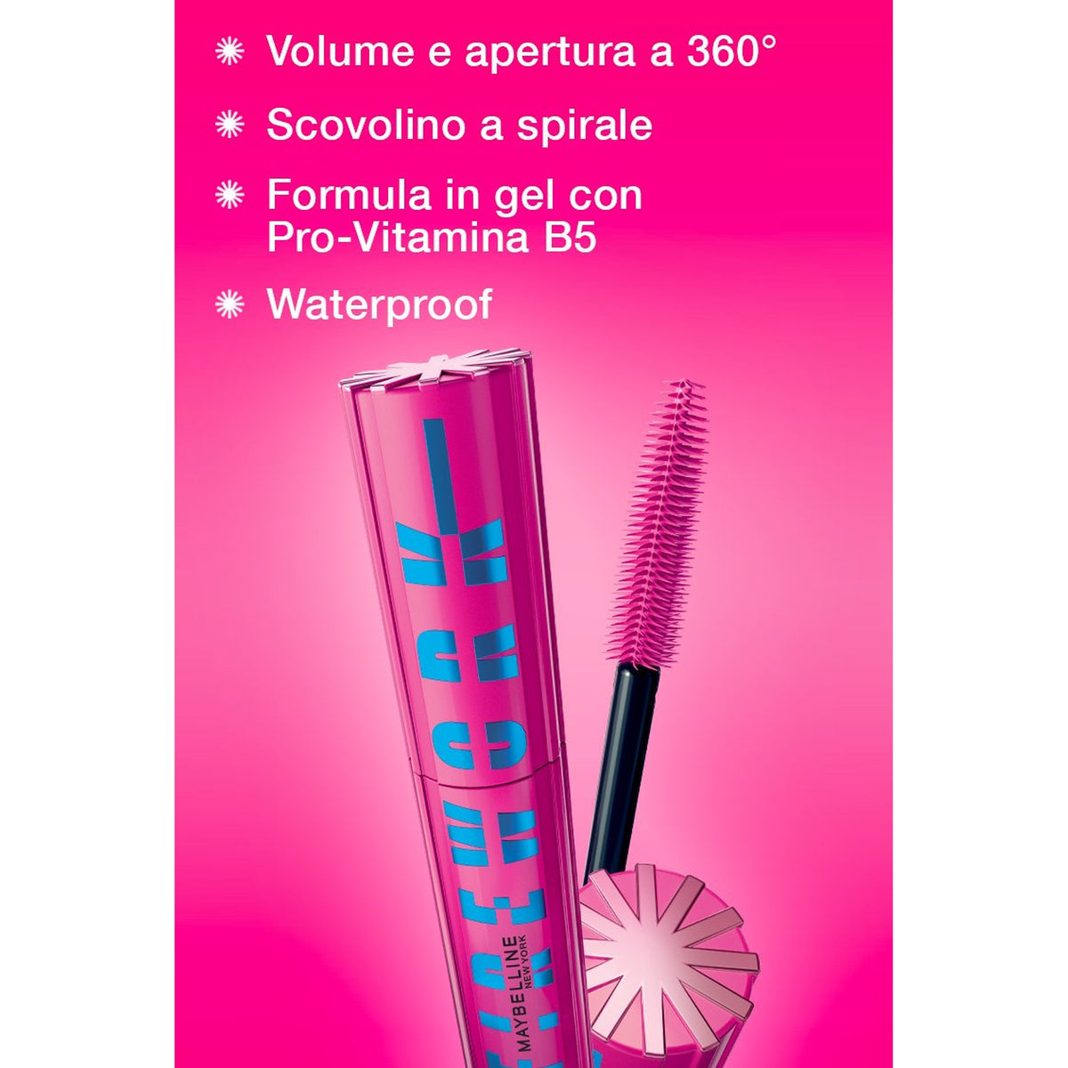 Maybelline Ciglia Sensazionali Firework – Mascara Volumizzante e Definente 24H con Pro-Vitamina B5