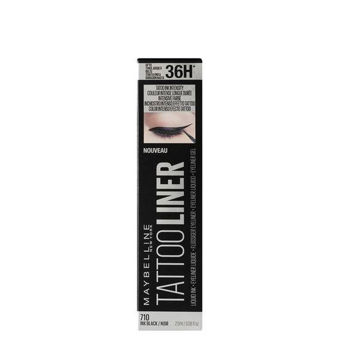 Maybelline Tattoo Liner Liquid Ink – Eyeliner Liquido Intenso con Punta di Precisione e Tenuta Fino a 36H