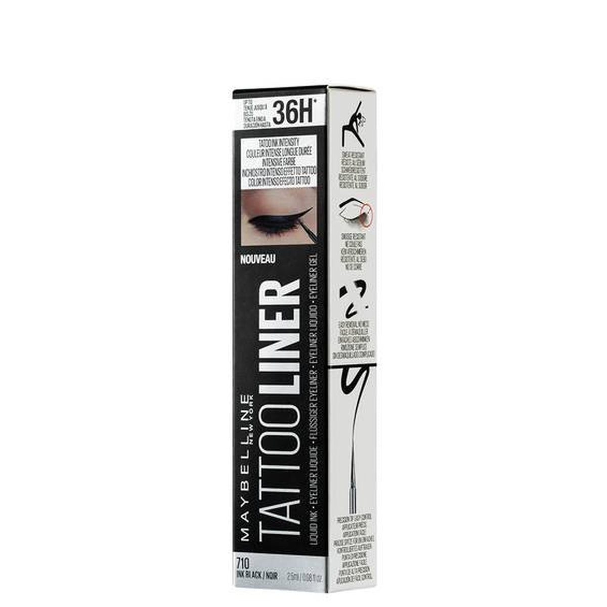 Maybelline Tattoo Liner Liquid Ink – Eyeliner Liquido Intenso con Punta di Precisione e Tenuta Fino a 36H