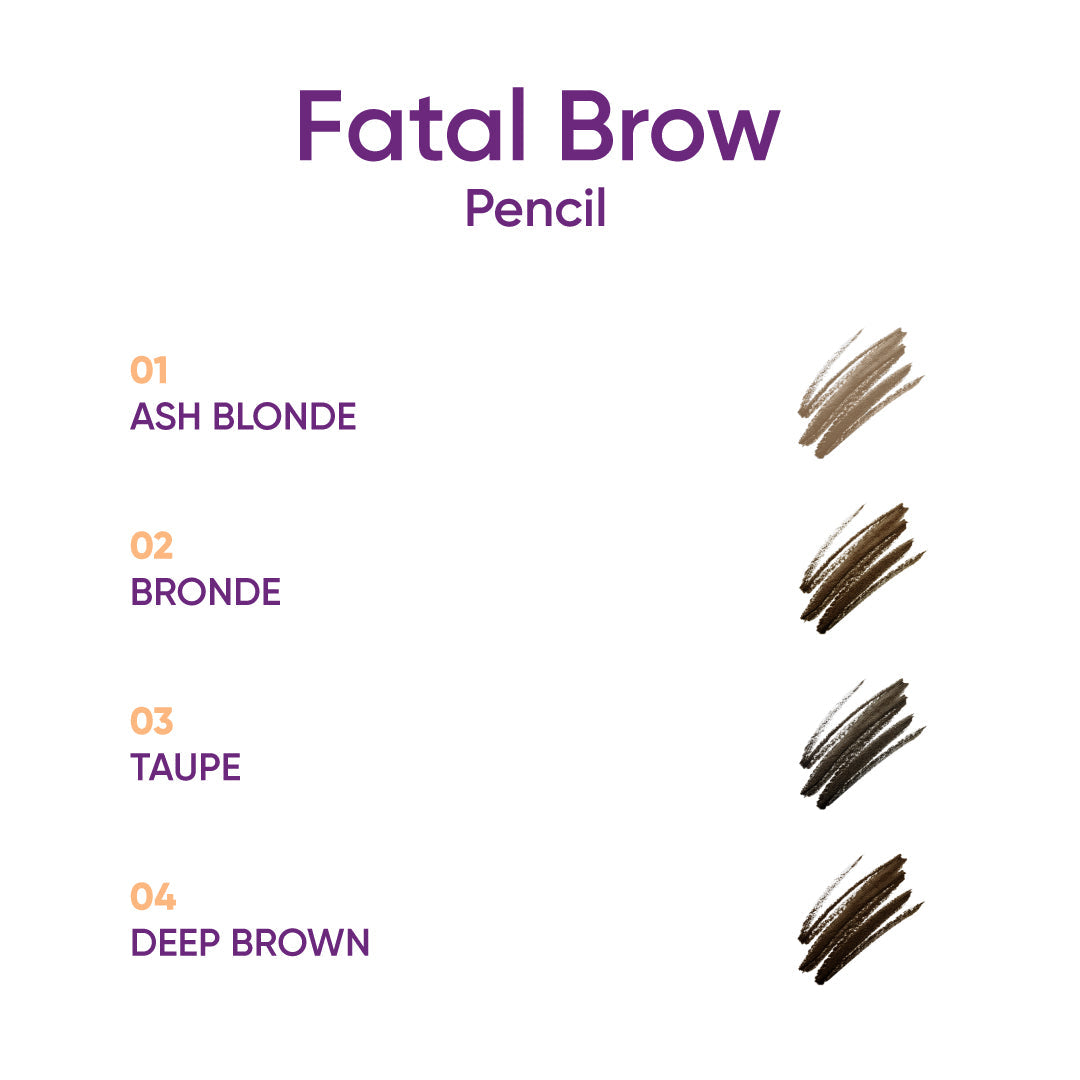 NEJHA Fatal Brow Pencil, panoramica dei quattro colori