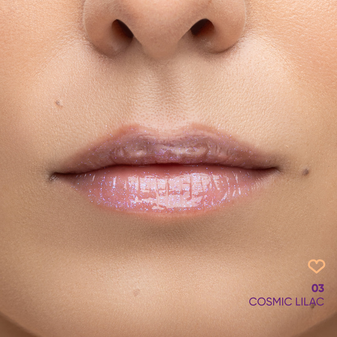 NEJHA Diamond Crush lip oil scintillante Cosmic Lilac – foto 2