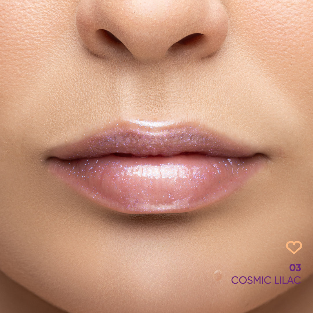 NEJHA Diamond Crush lip oil scintillante Cosmic Lilac – foto 3