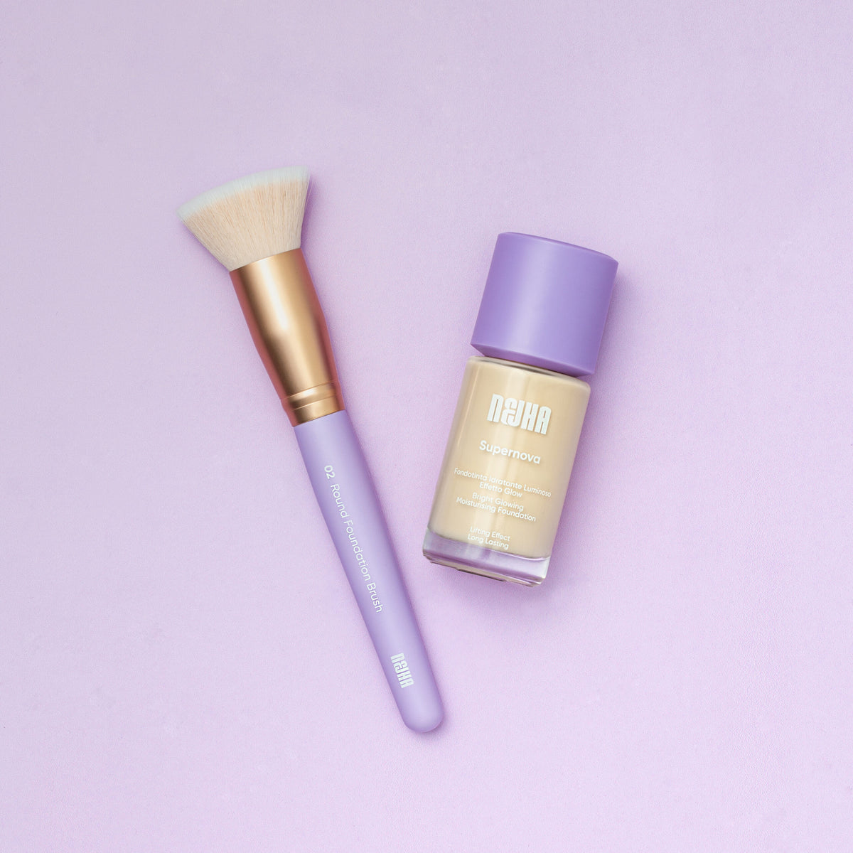 NEJHA Round Foundation Brush – Pennello Fondotinta Tondo – foto 2