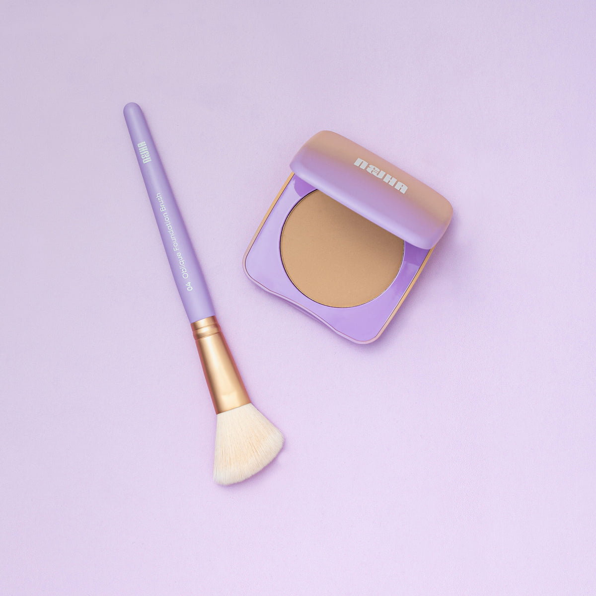 NEJHA Oblique Foundation Brush – Pennello Fondotinta Obliquo – foto 2