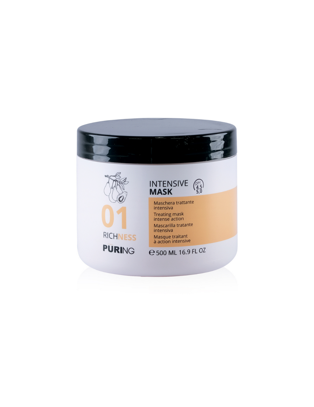 PURING 01 Maschera Nutriente intensiva per capelli secchi e crespi - 500 ml