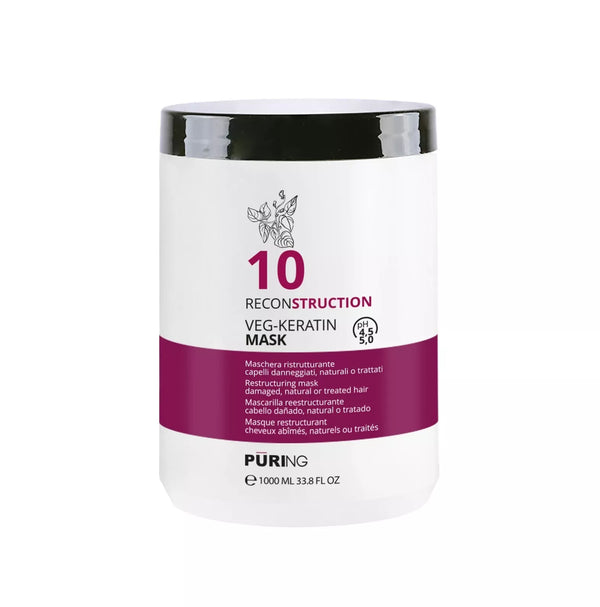 PURING 10 Maschera alla Cheratina Ristrutturante - 1000 ml