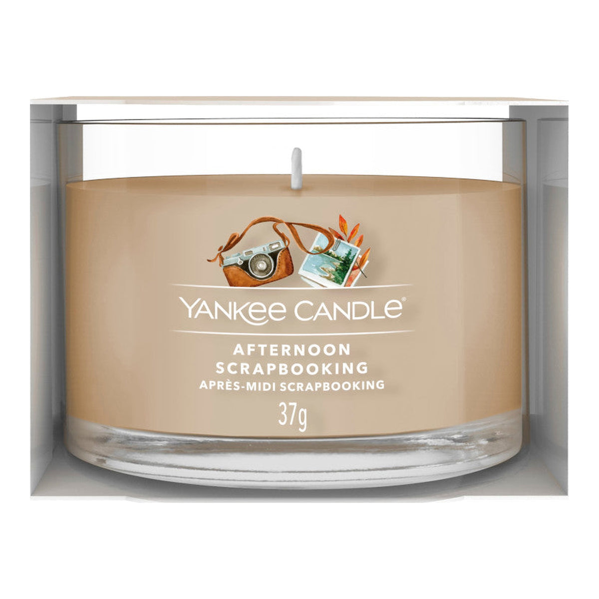 Yankee Candle Afternoon Scrapbooking – Candela Profumata Mini Votiva in Vetro 37 g