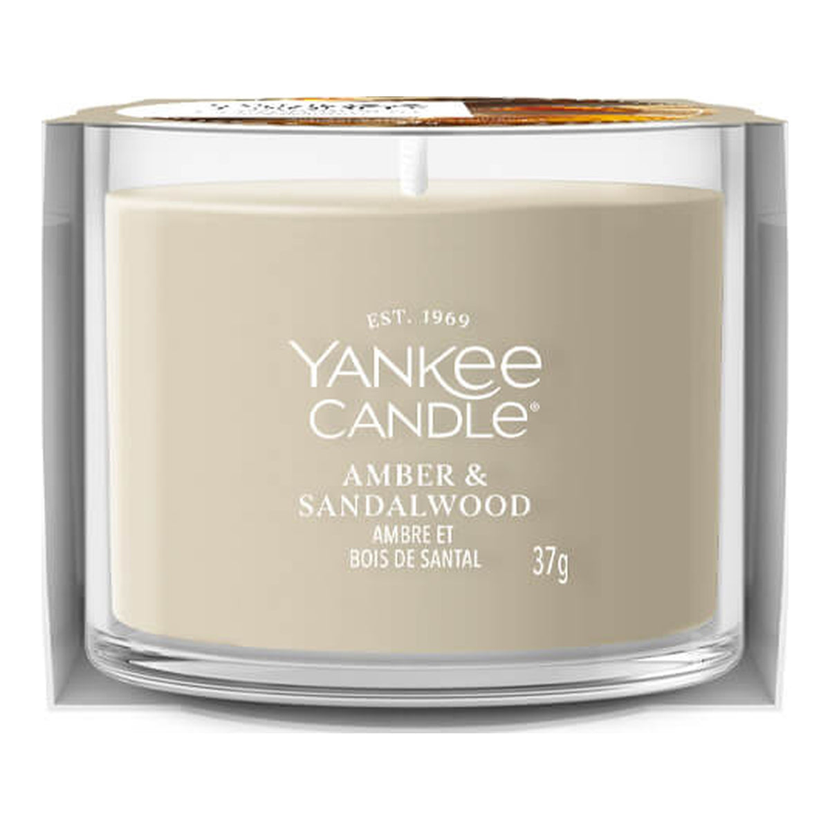 Yankee Candle Amber Sandalwood – Candela Profumata Mini Votiva in Vetro 37 g