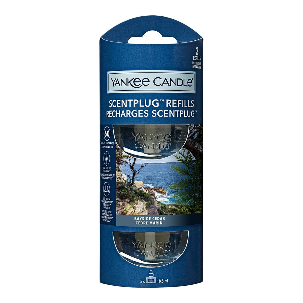 Yankee Candle Bayside Cedar – Ricariche ScentPlug Diffusore Elettrico 2 × 18,5 ml