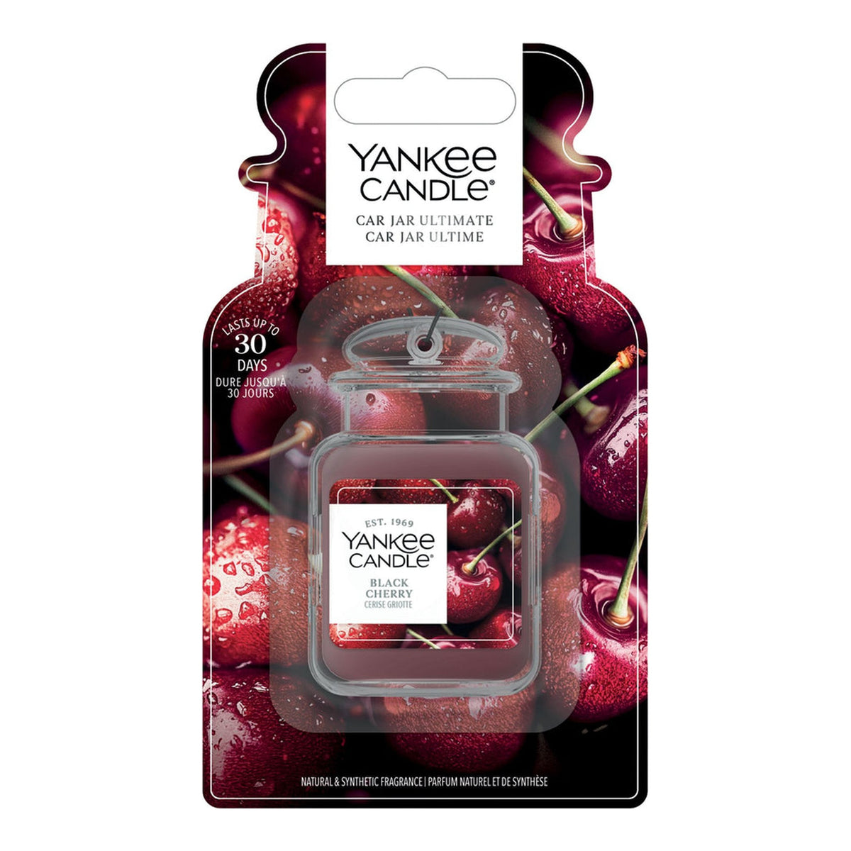 Yankee Candle Black Cherry Car Jar Ultimate – Profumatore Auto in Gel