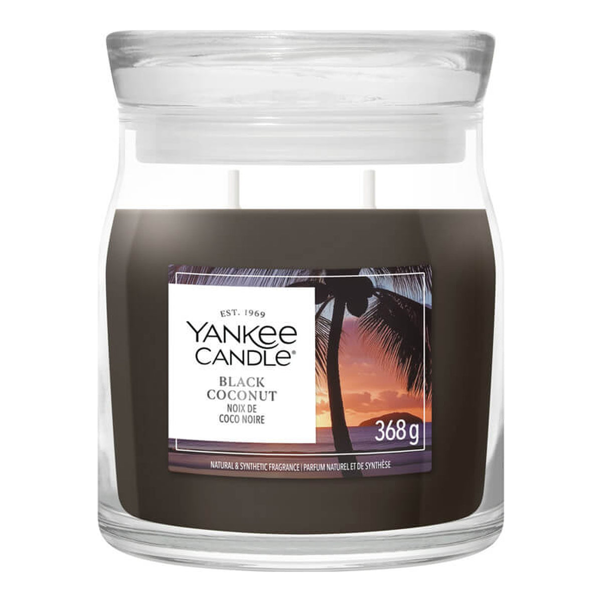 Yankee Candle Black Coconut – Candela Profumata Giara Media Signature 368 g