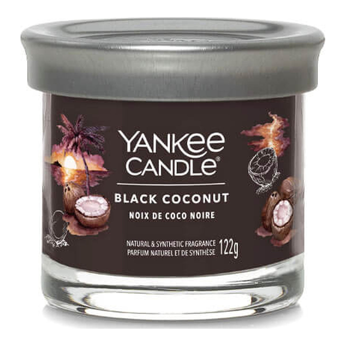 Yankee Candle Black Coconut – Candela Profumata Tumbler Piccolo Signature 122 g
