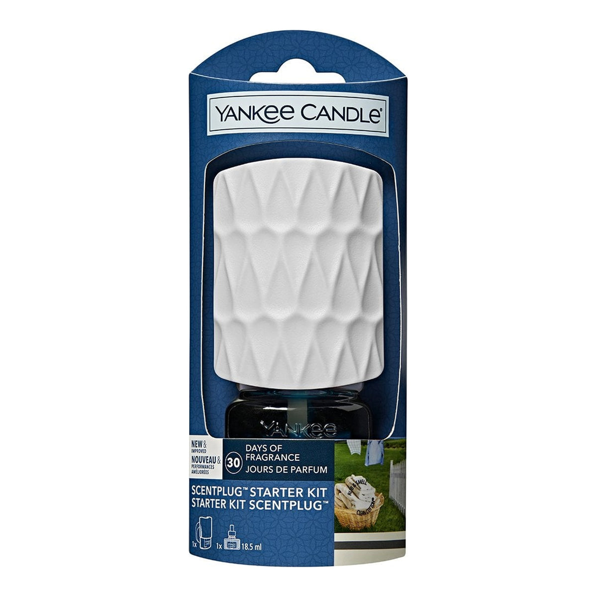 Yankee Candle Clean Cotton – Kit ScentPlug Diffusore Elettrico con Ricarica 18,5 ml