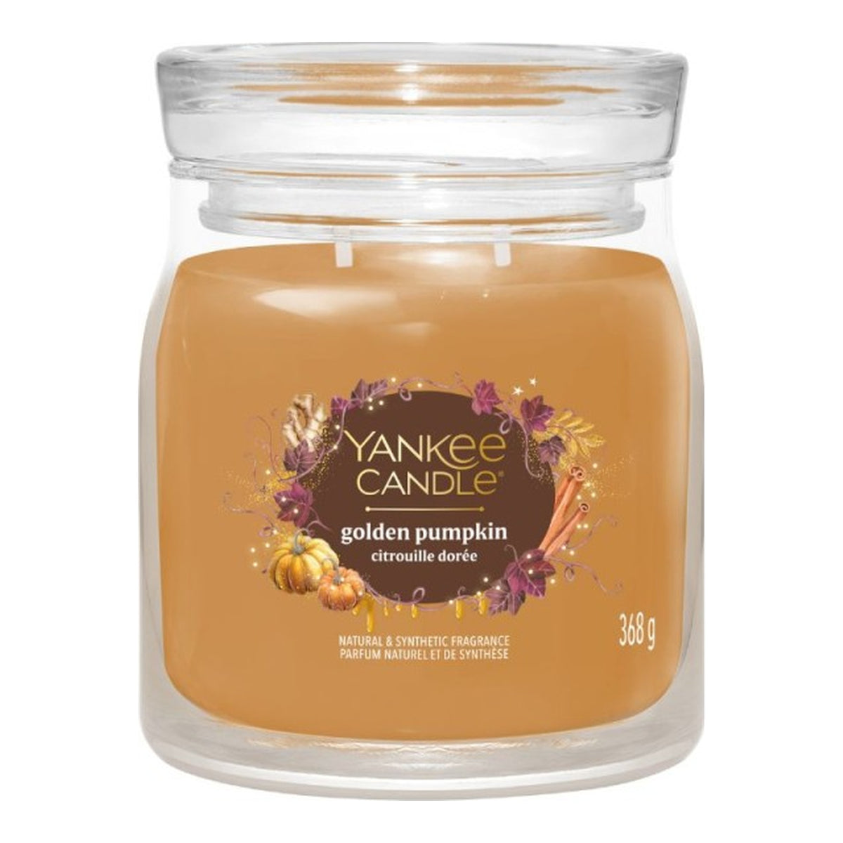 Yankee Candle Golden Pumpkin – Candela Profumata Giara Media Signature 368 g