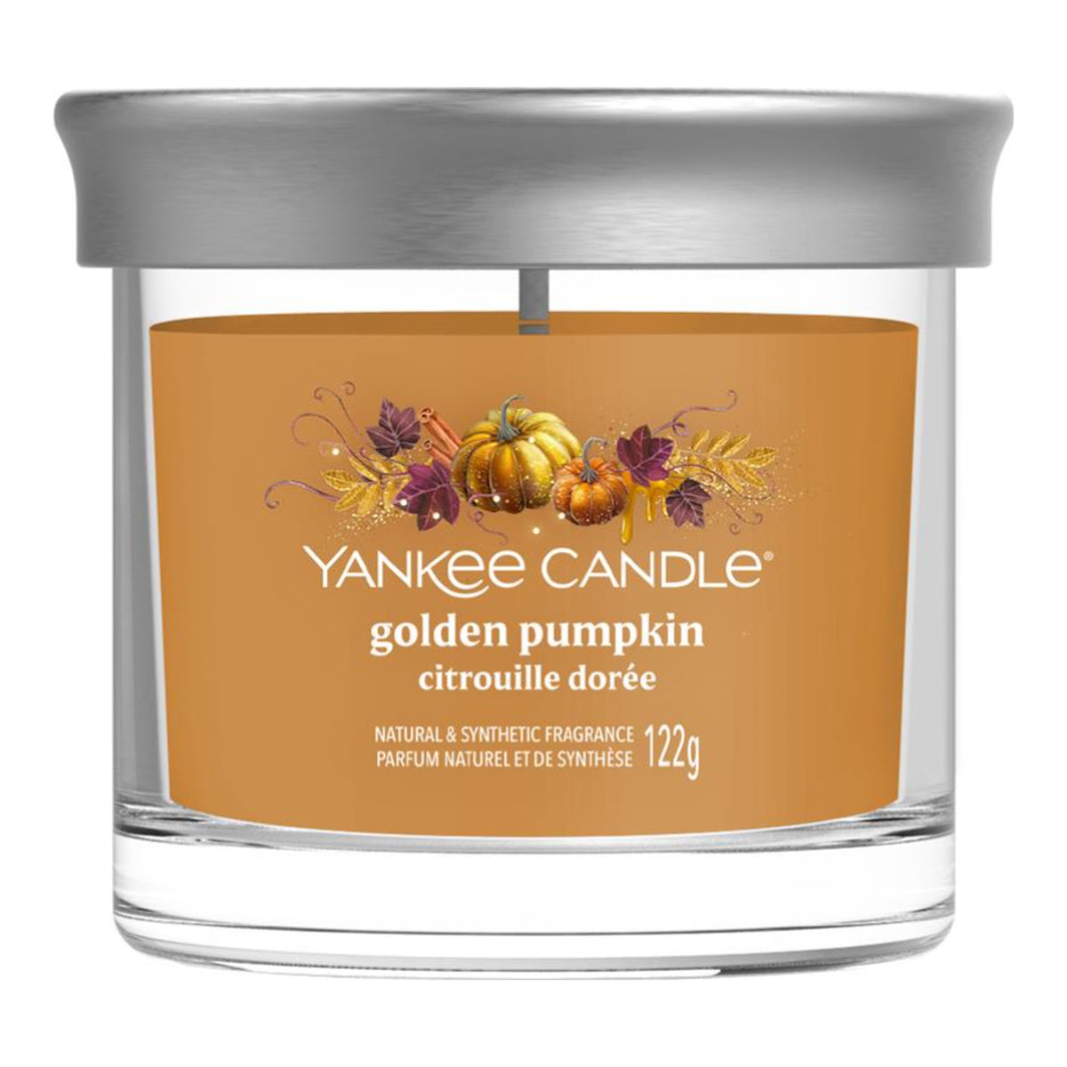 Yankee Candle Golden Pumpkin – Candela Profumata Tumbler Piccolo Signature 122 g