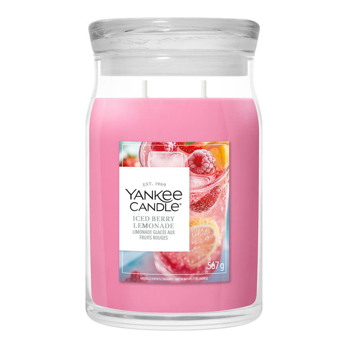 Yankee Candle Iced Berry Lemonade – Candela Profumata Giara Grande Signature 567 g
