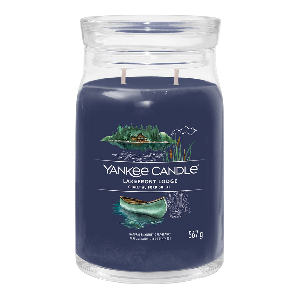 Yankee Candle Lakefront Lodge – Candela Profumata Giara Grande Signature 567 g