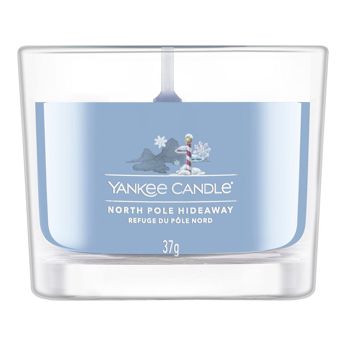 Yankee Candle North Pole Hideaway – Candela Profumata Mini Votiva in Vetro 37 g
