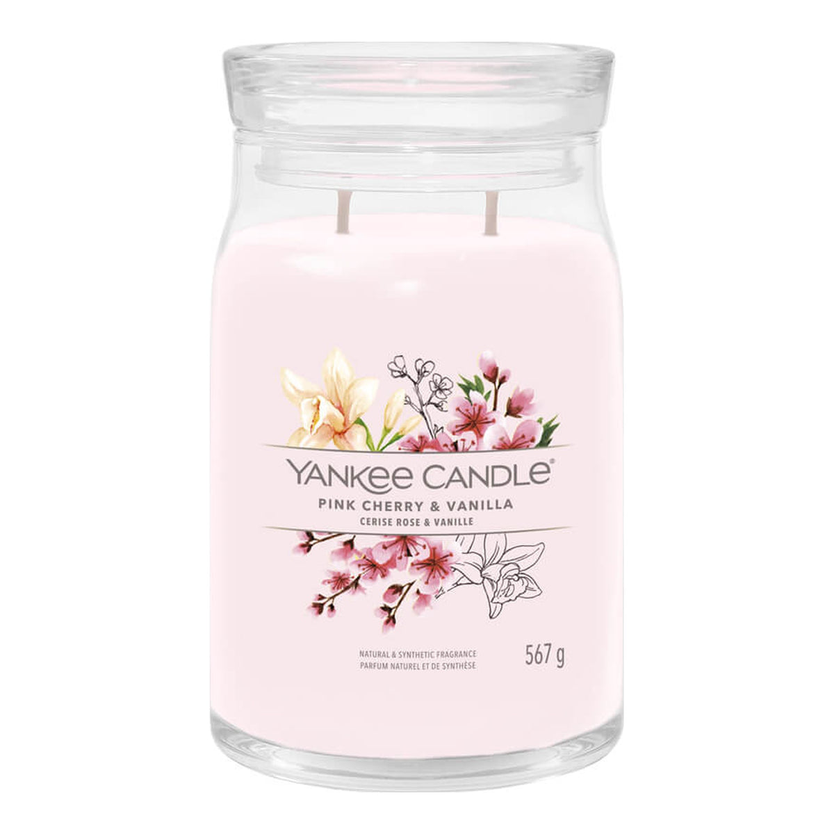 Yankee Candle Pink Cherry Vanilla – Candela Profumata Giara Grande Signature 567 g