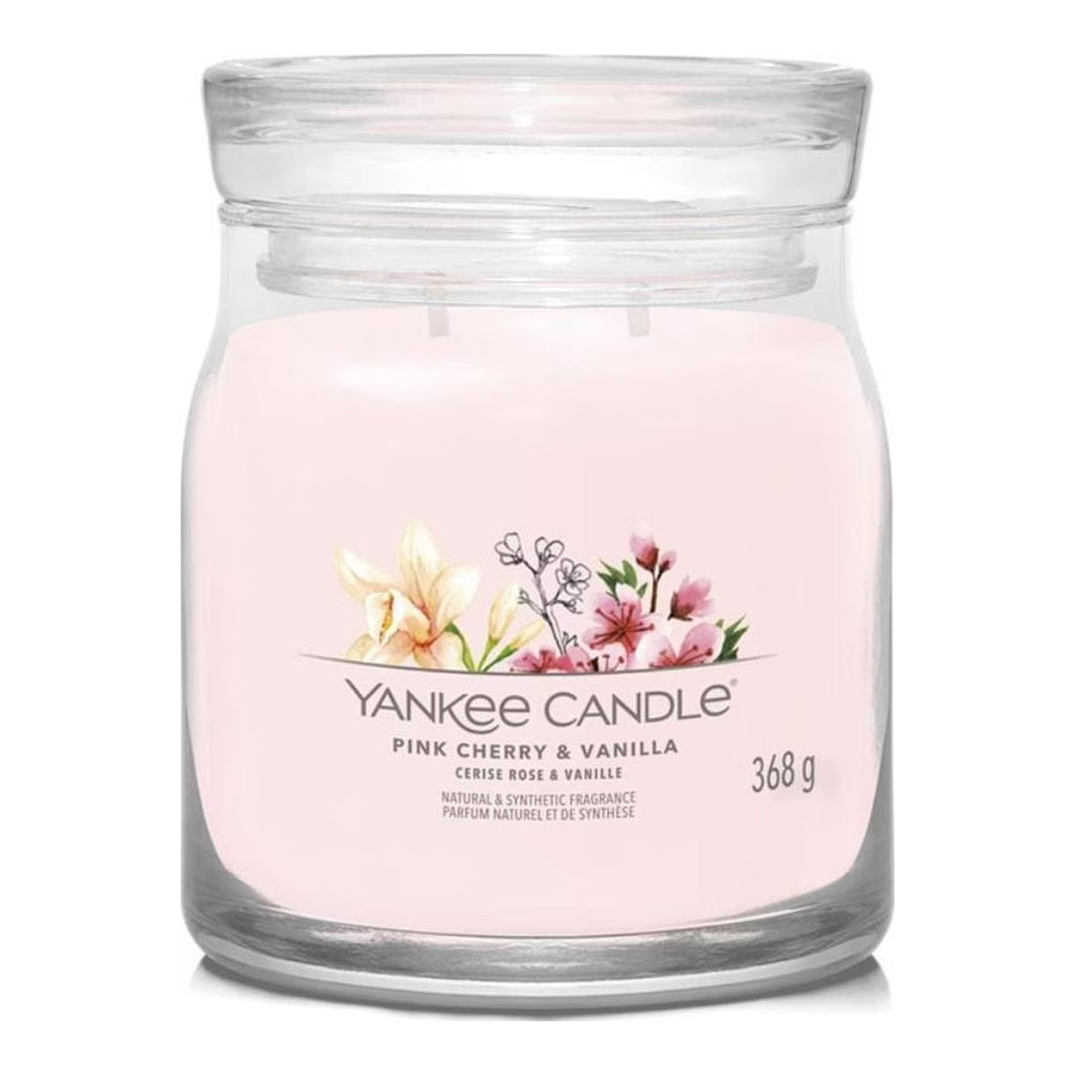 Yankee Candle Pink Cherry Vanilla – Candela Profumata Giara Media Signature 368 g