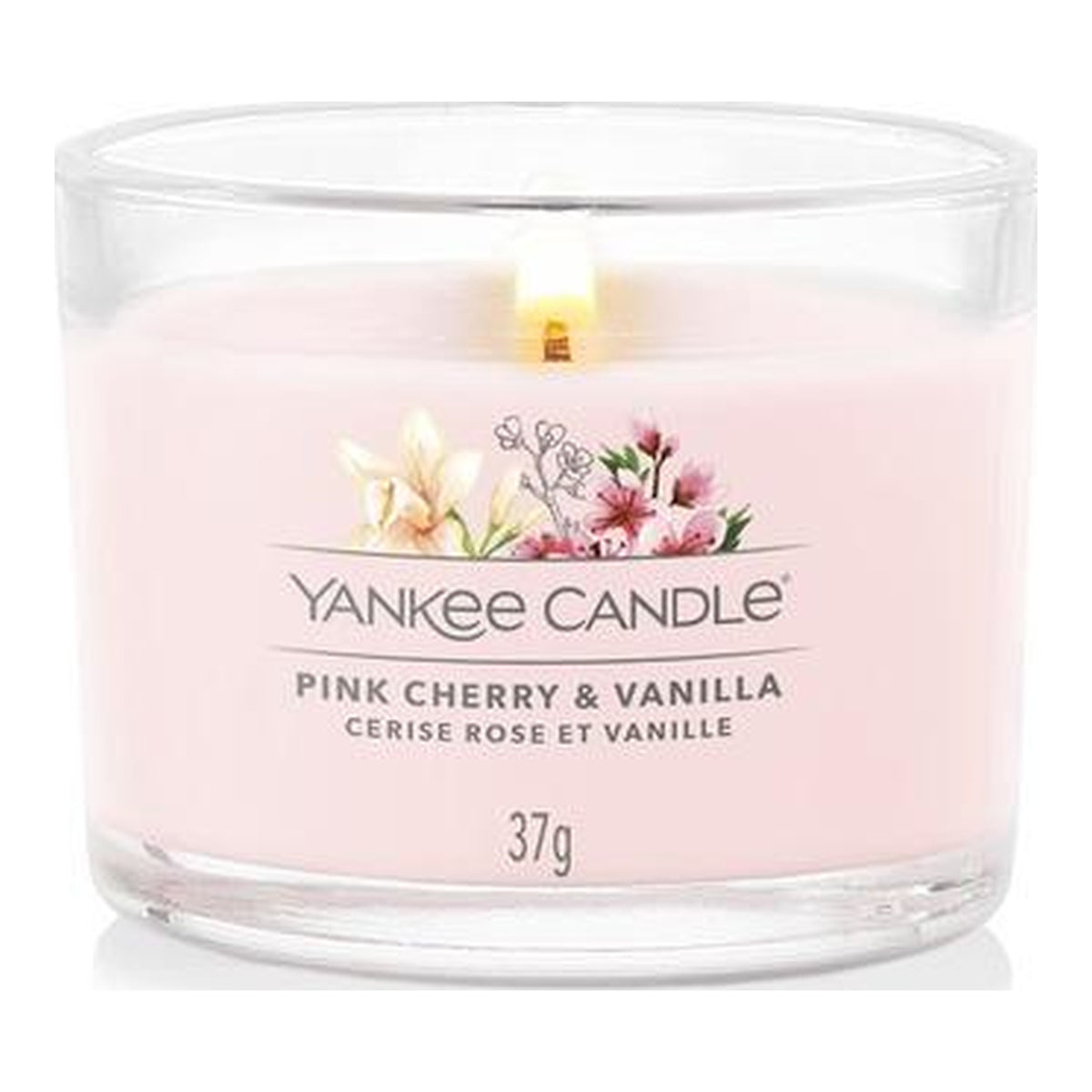 Yankee Candle Pink Cherry Vanilla – Candela Profumata Mini Votiva in Vetro 37 g