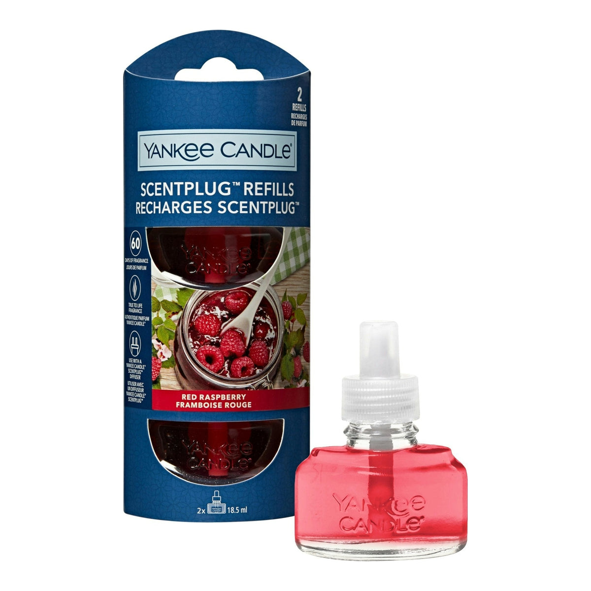 Yankee Candle Red Raspberry – Ricariche ScentPlug Diffusore Elettrico 2 × 18,5 ml
