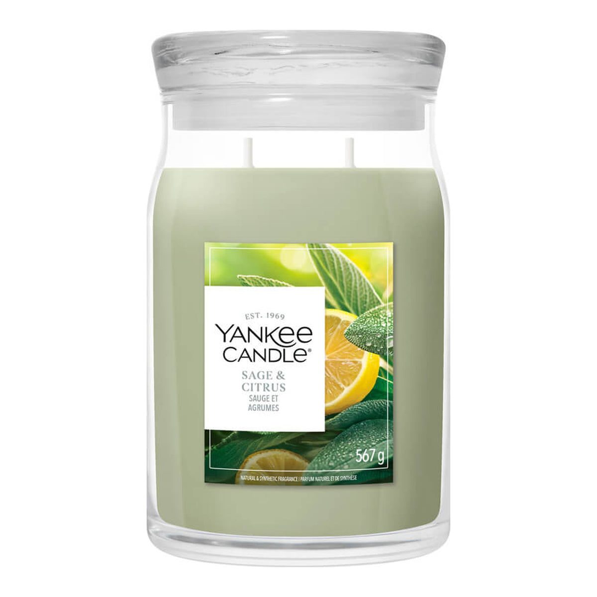 Yankee Candle Sage Citrus – Candela Profumata Giara Grande Signature 567 g