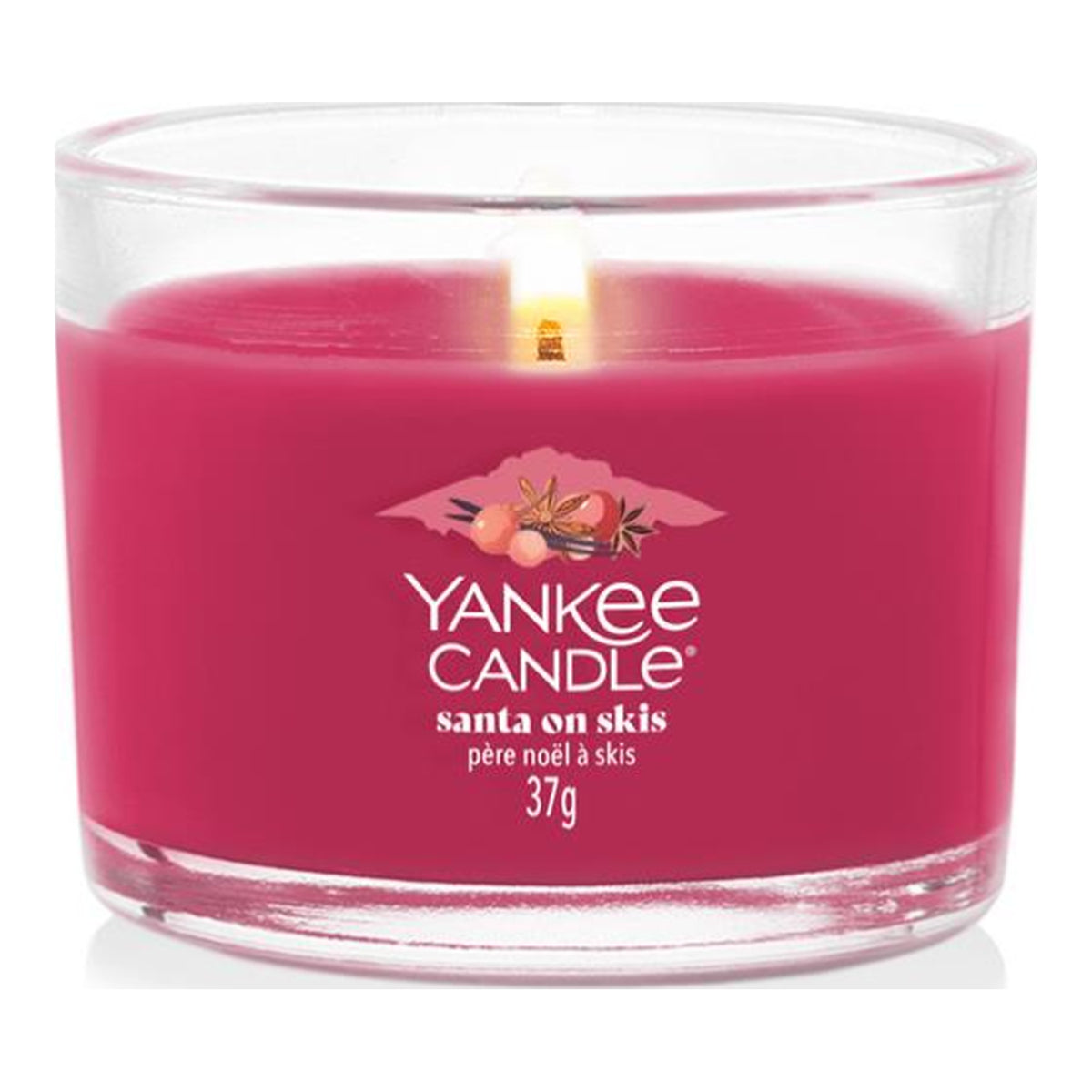 Yankee Candle Santa on Skis – Candela Profumata Mini Votiva in Vetro 37 g