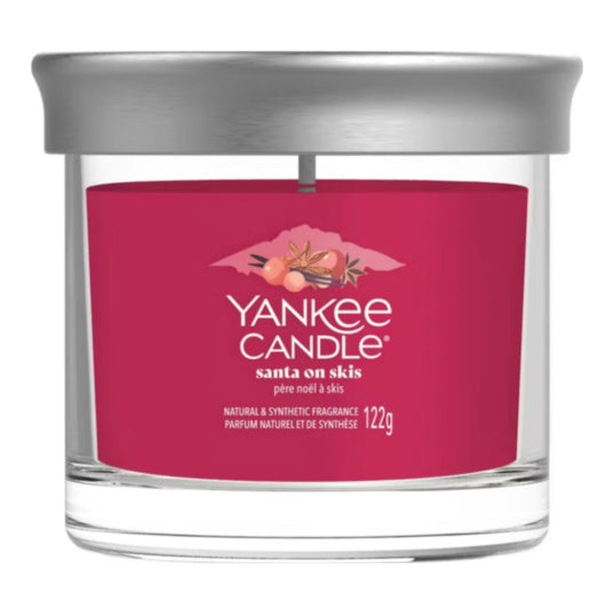 Yankee Candle Santa on Skis – Candela Profumata Tumbler Piccolo Signature 122 g